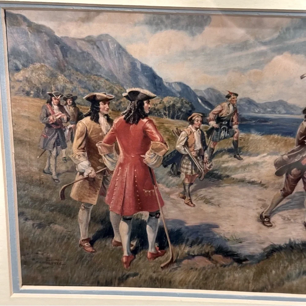 “The First International Foursome” Antique Leith Links ~1682